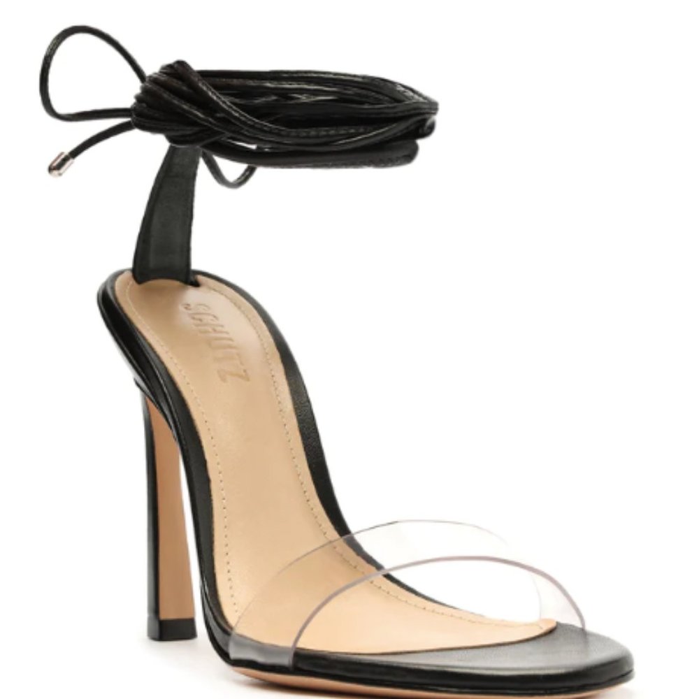 SCHUTZ Jessie Vinyl & Nappa Leather Sandal